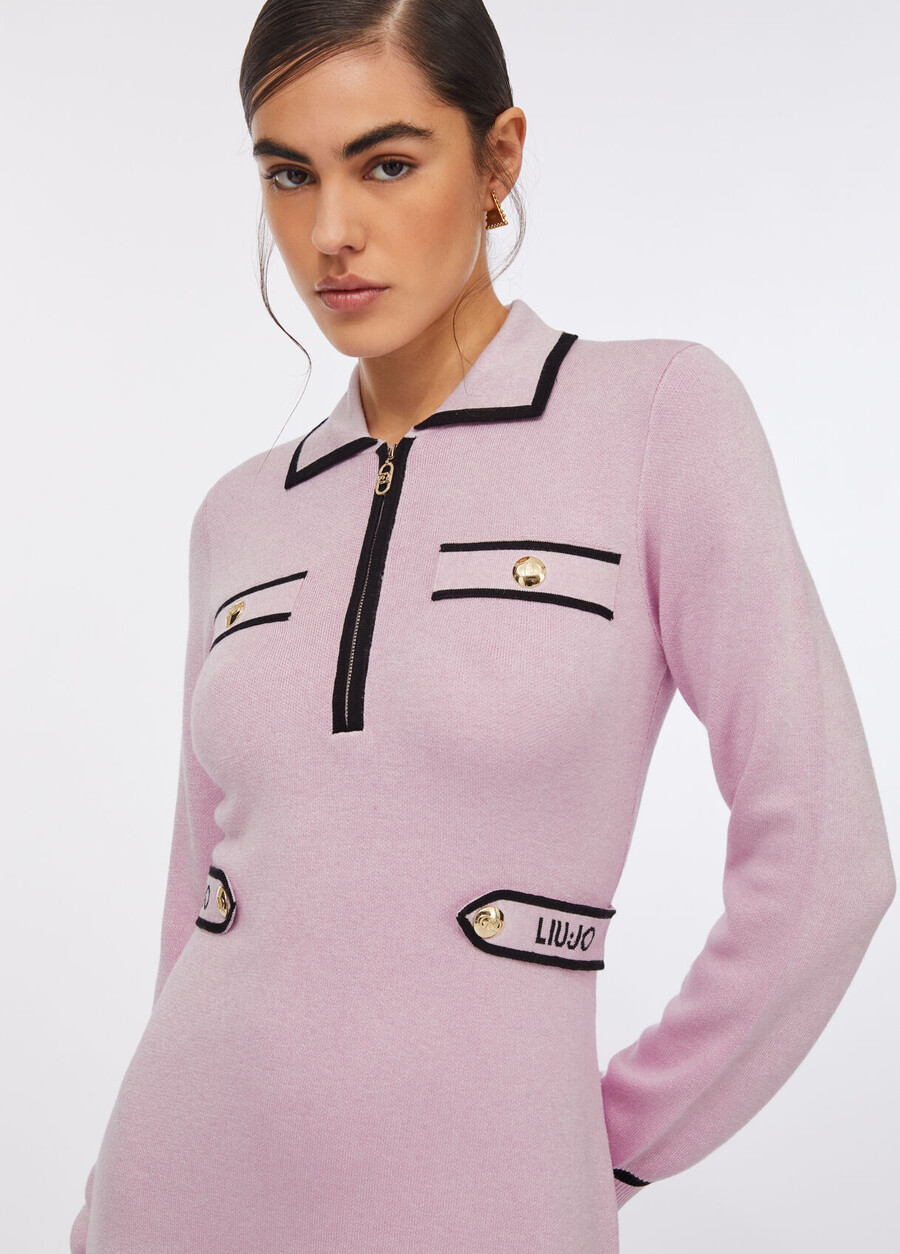 robe en maille mélangée de soie