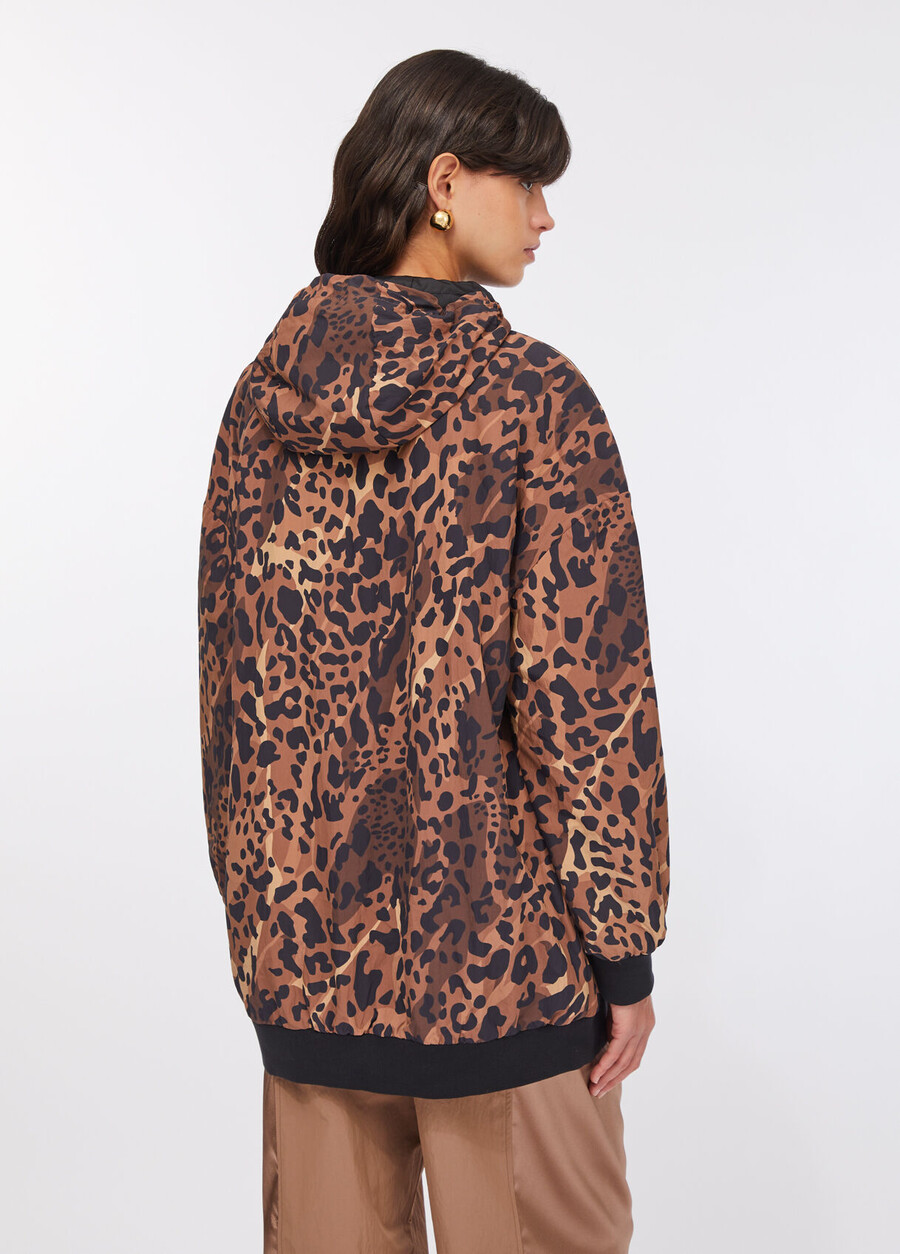 veste en nylon à imprimé animal