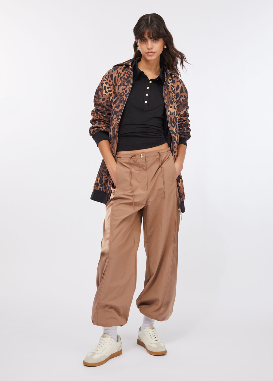 veste en nylon à imprimé animal