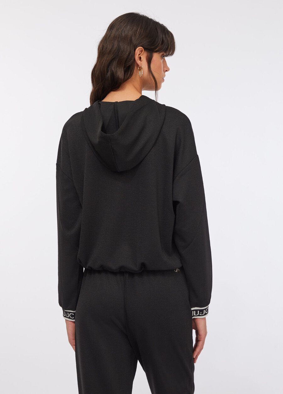 sweat à capuche lurex