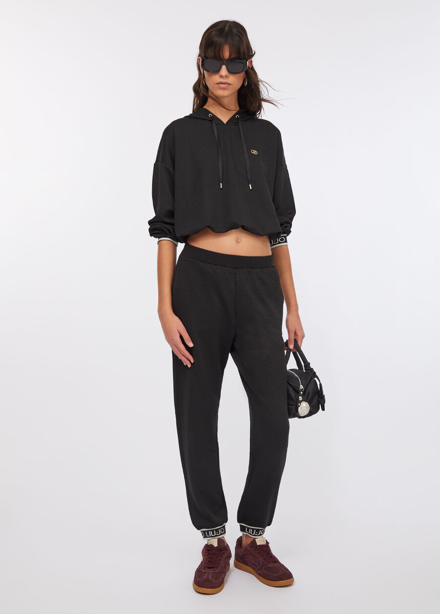 sweat à capuche lurex