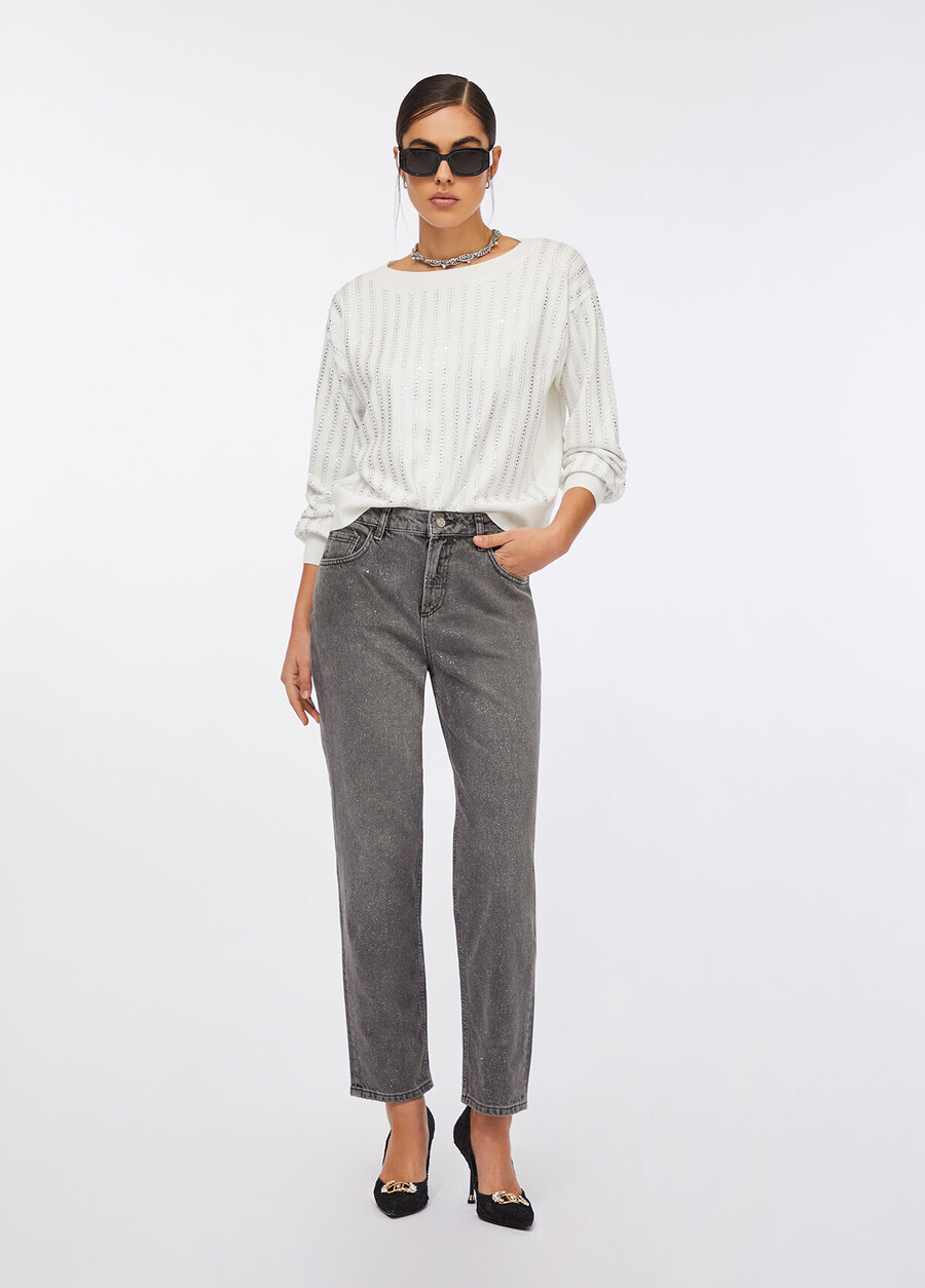 jean droit taille haute
