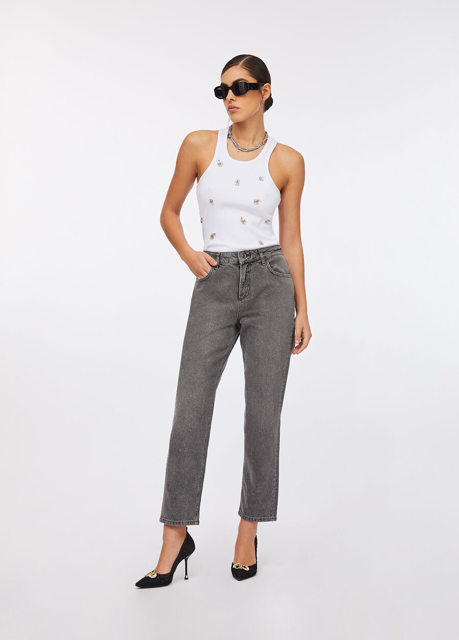 jean droit taille haute