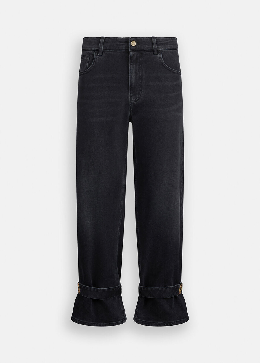 jean taille haute coupe carotte
