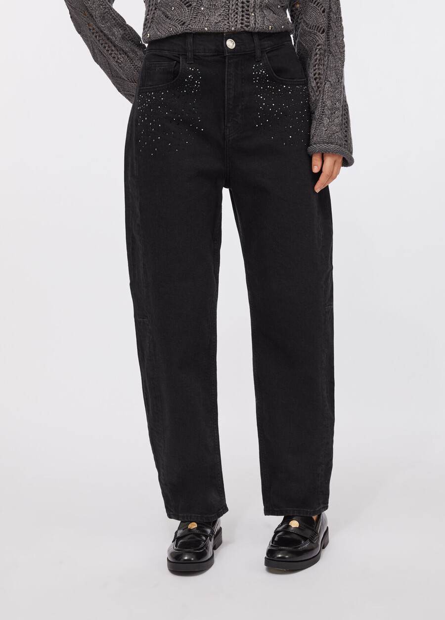 jeans tendance avec strass