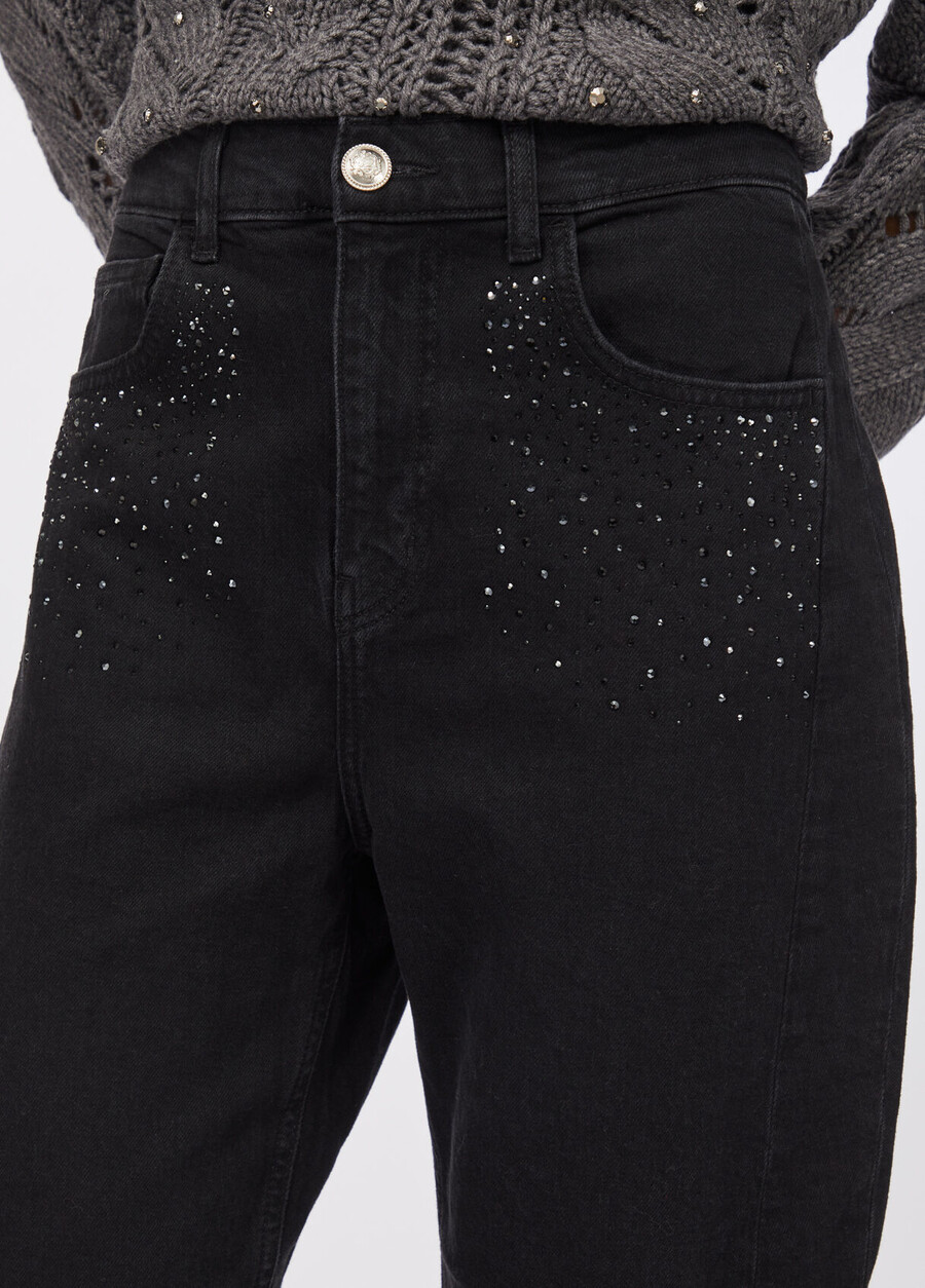 jeans tendance avec strass