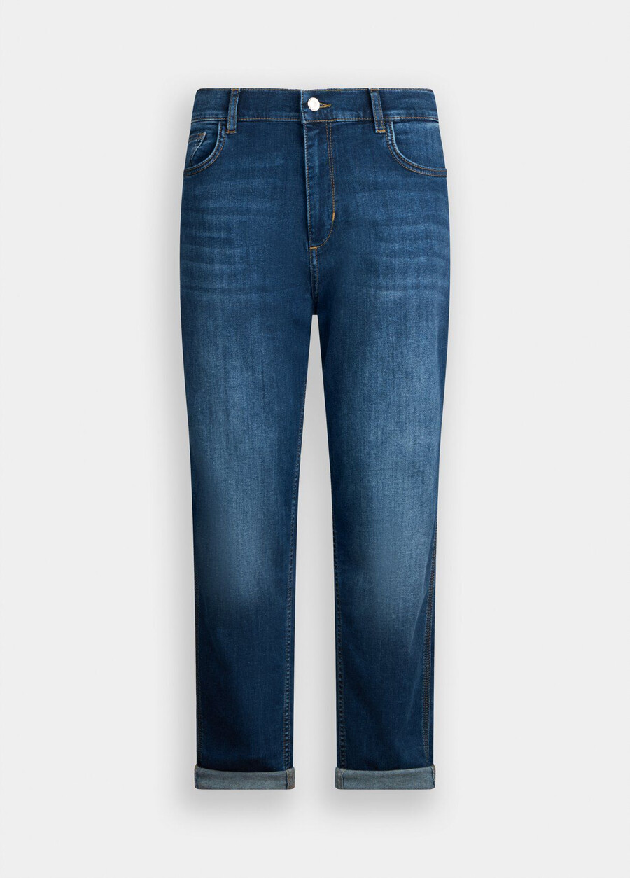jean taille haute coupe carotte