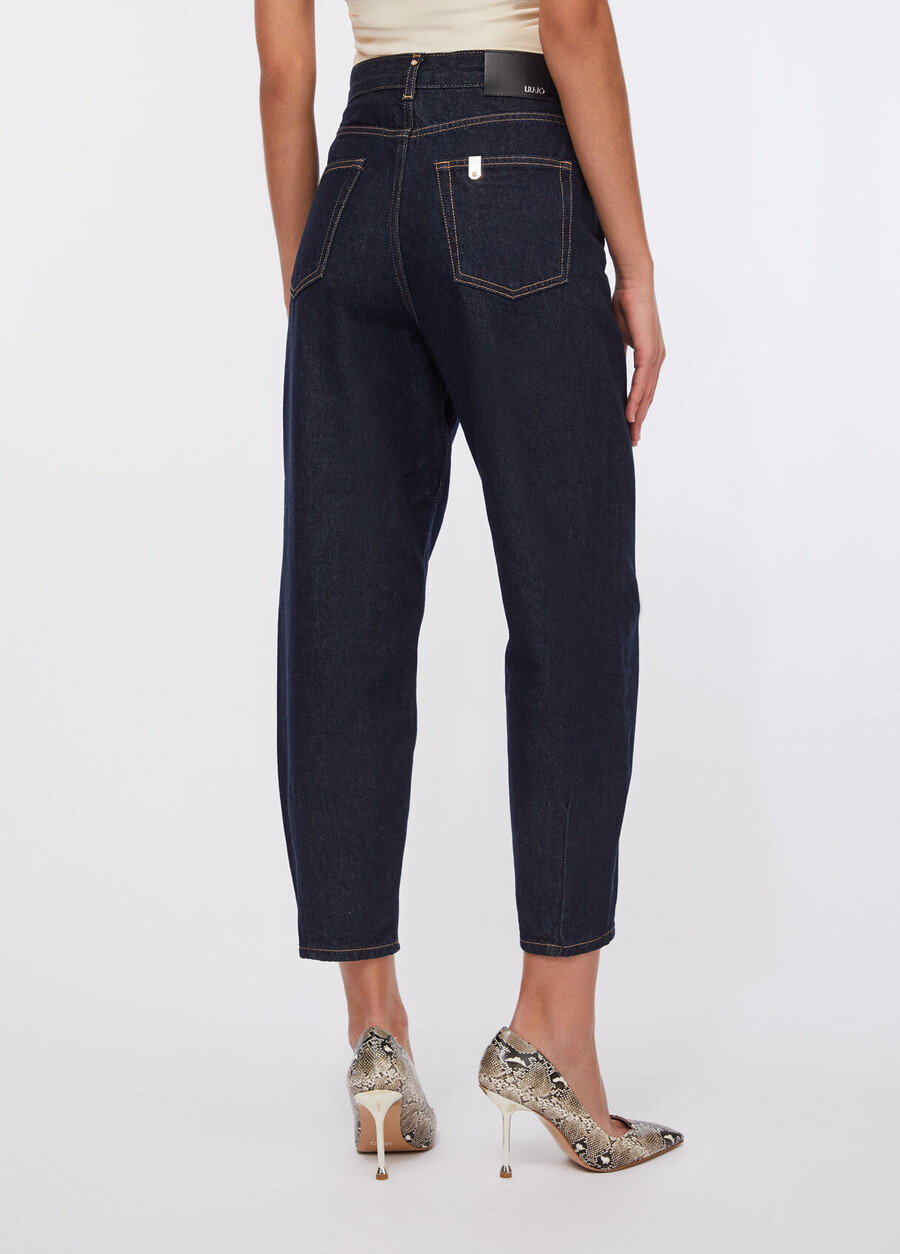 jean court taille haute