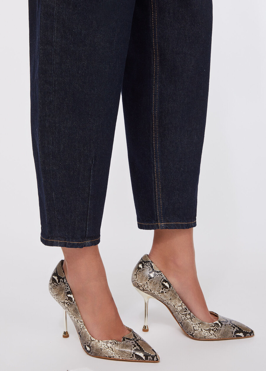 jean court taille haute