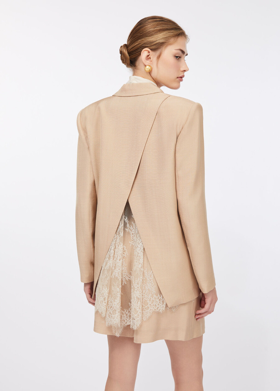blazer avec détails en dentelle