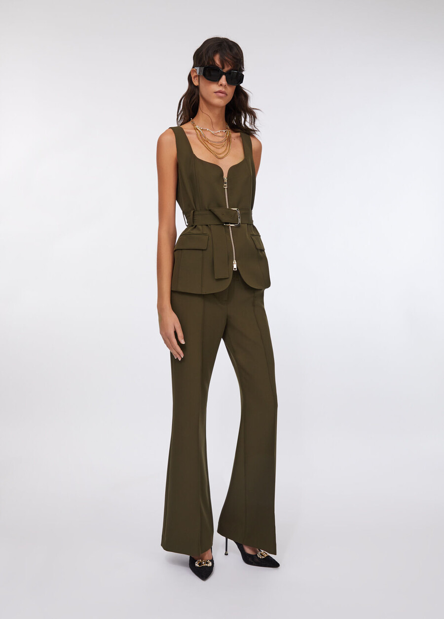 pantalon évasé élégant