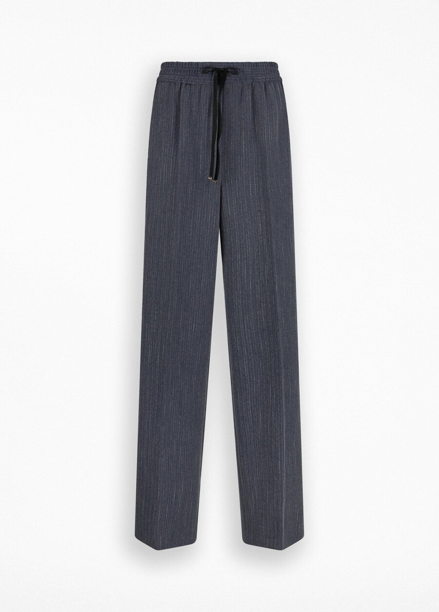 pantalon en flanelle à fines rayures