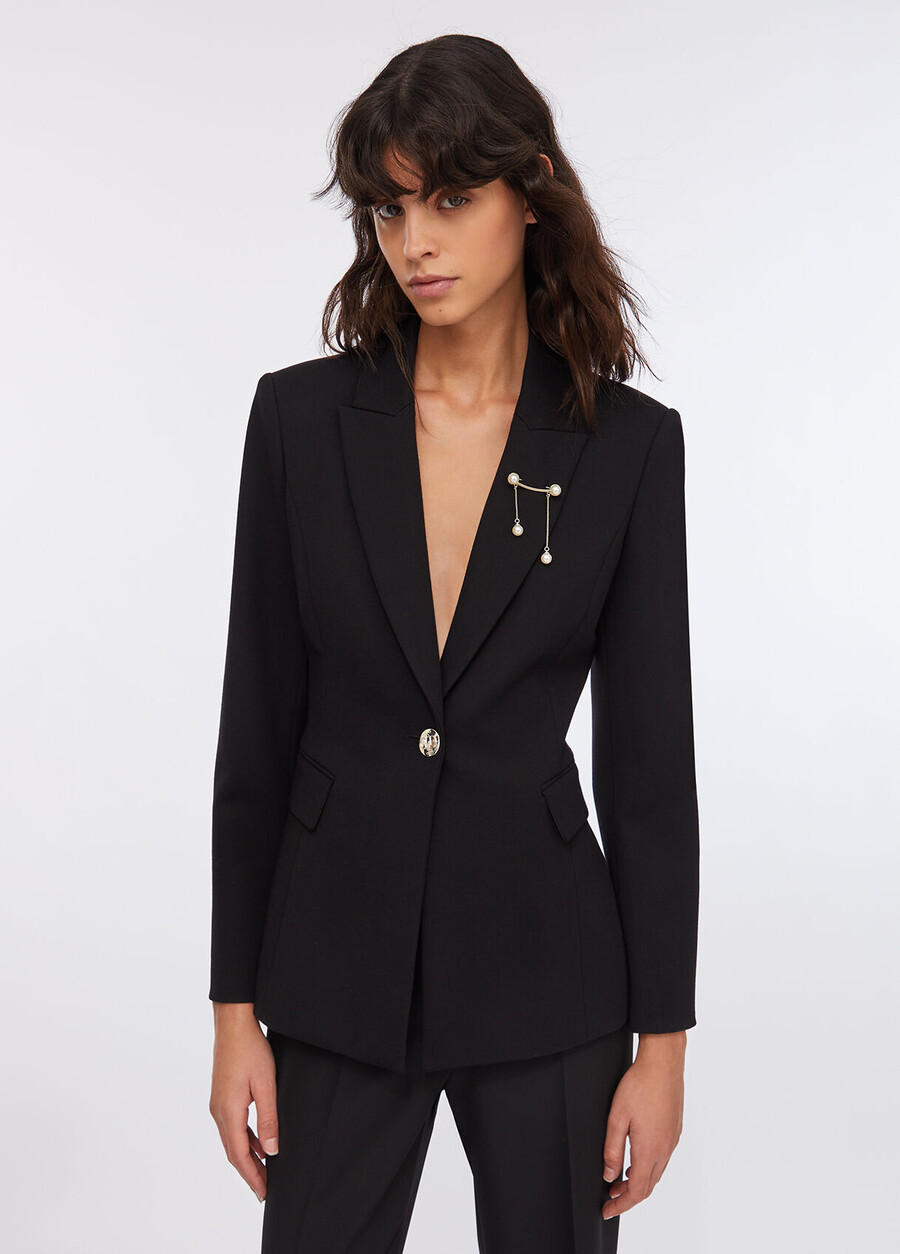 blazer avec détail de broche