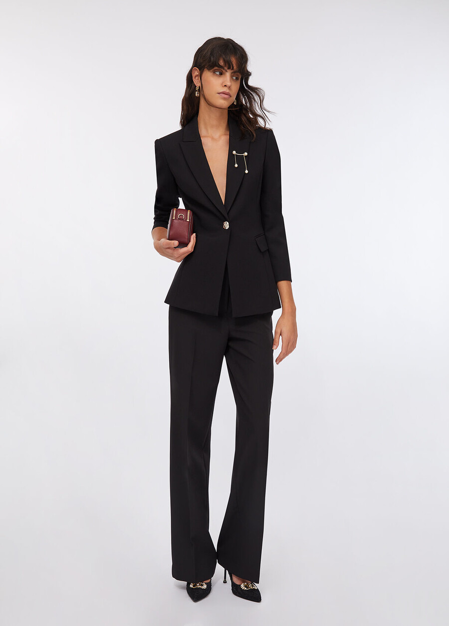 blazer avec détail de broche