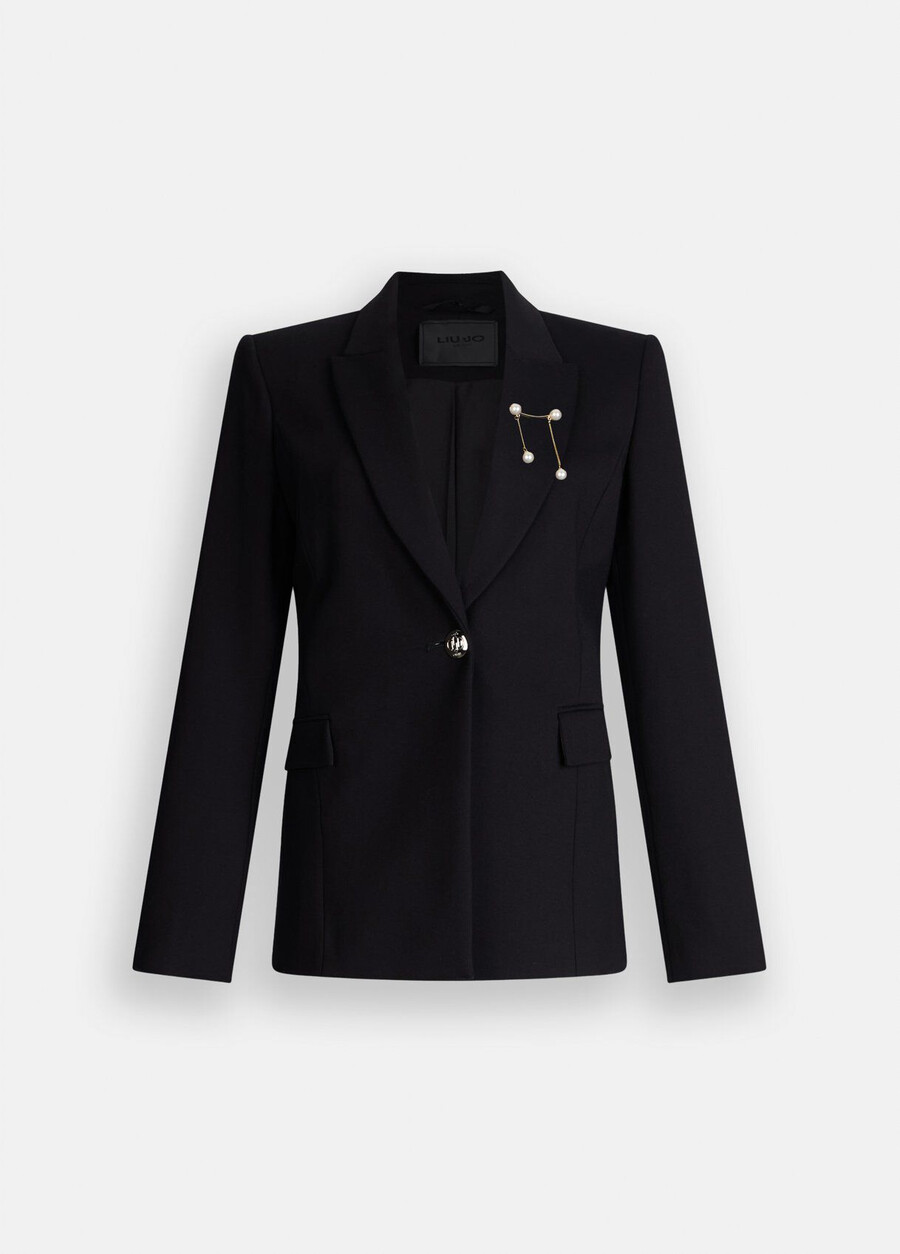 blazer avec détail de broche