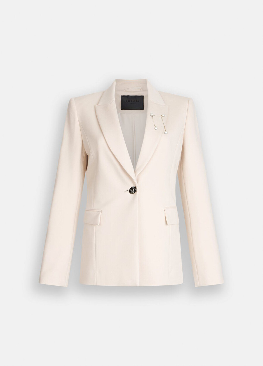 blazer avec détail de broche
