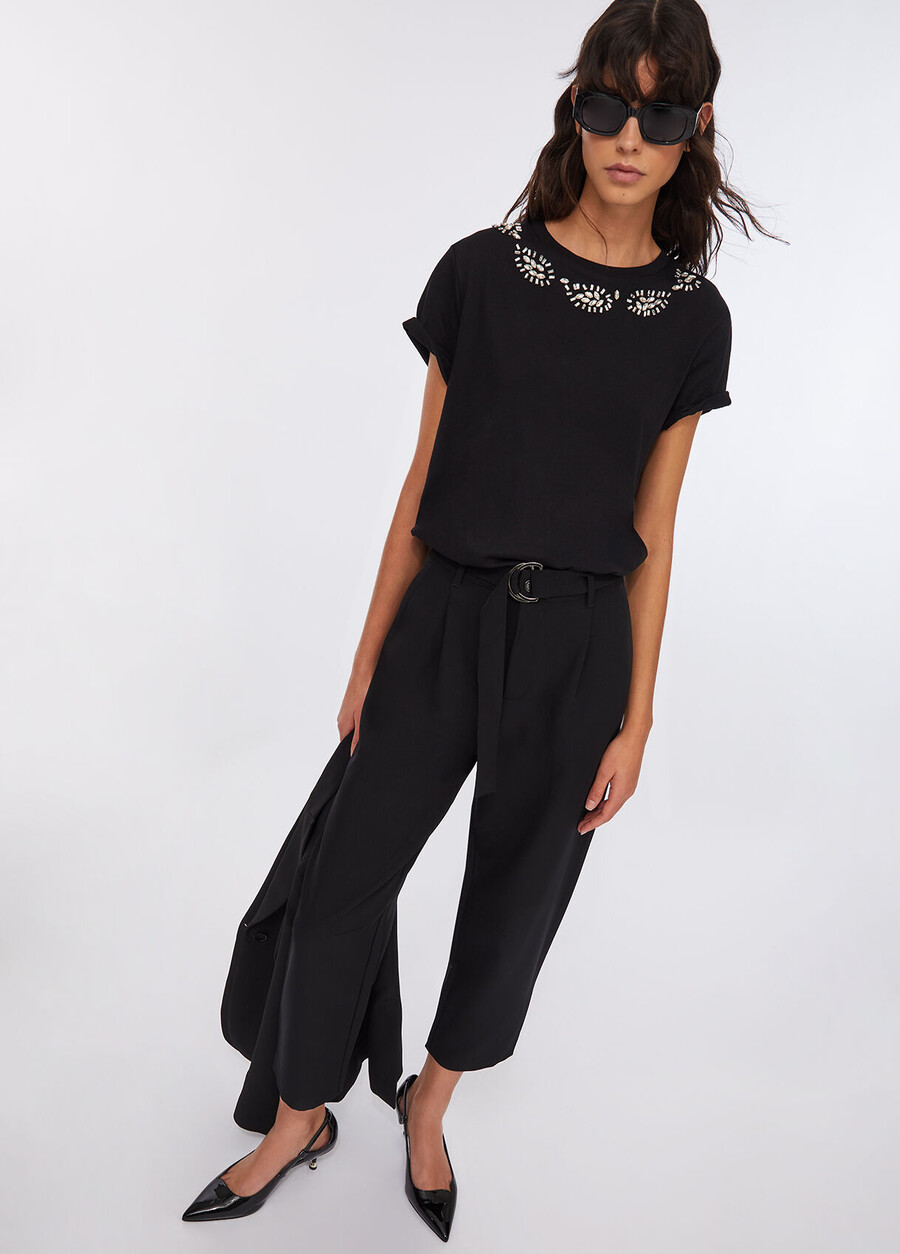 pantalon bouffant à pinces