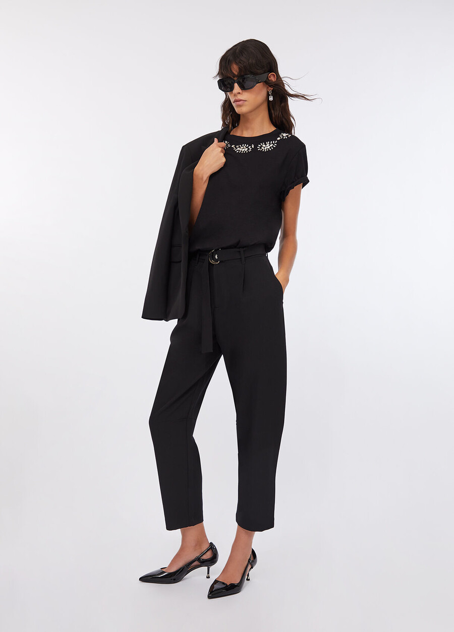 pantalon bouffant à pinces