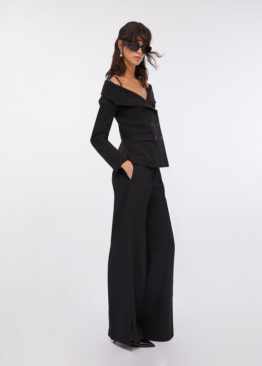 pantalon évasé avec fentes