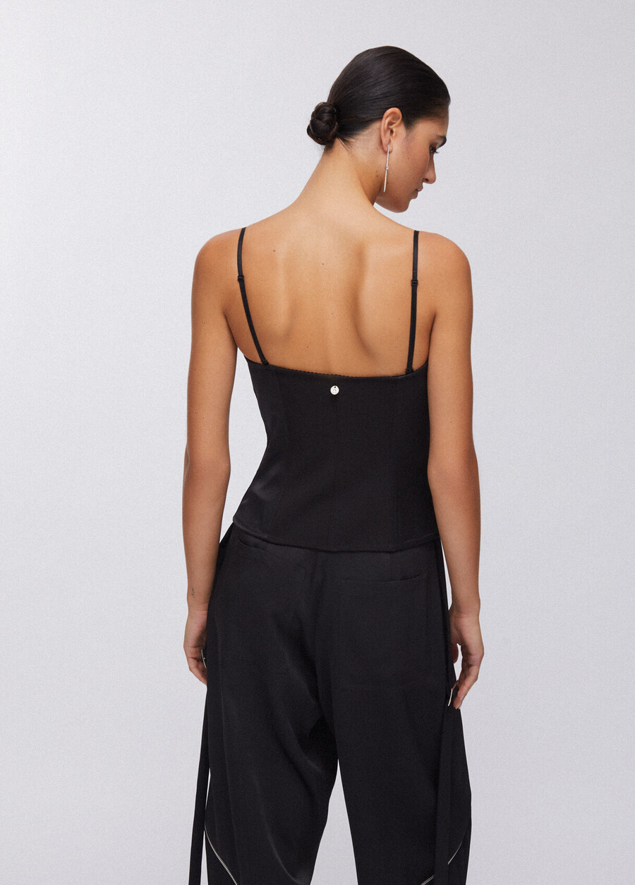 bustier en satin