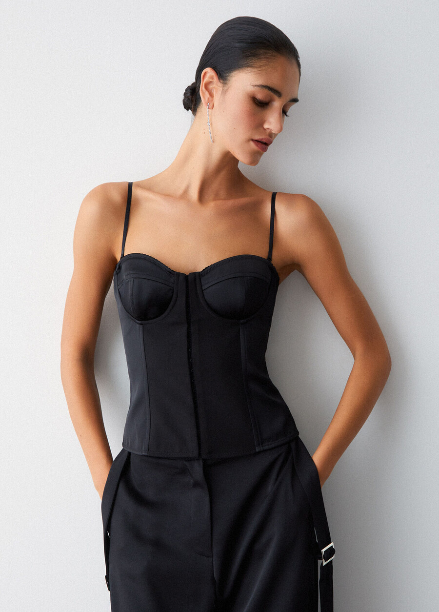 bustier en satin
