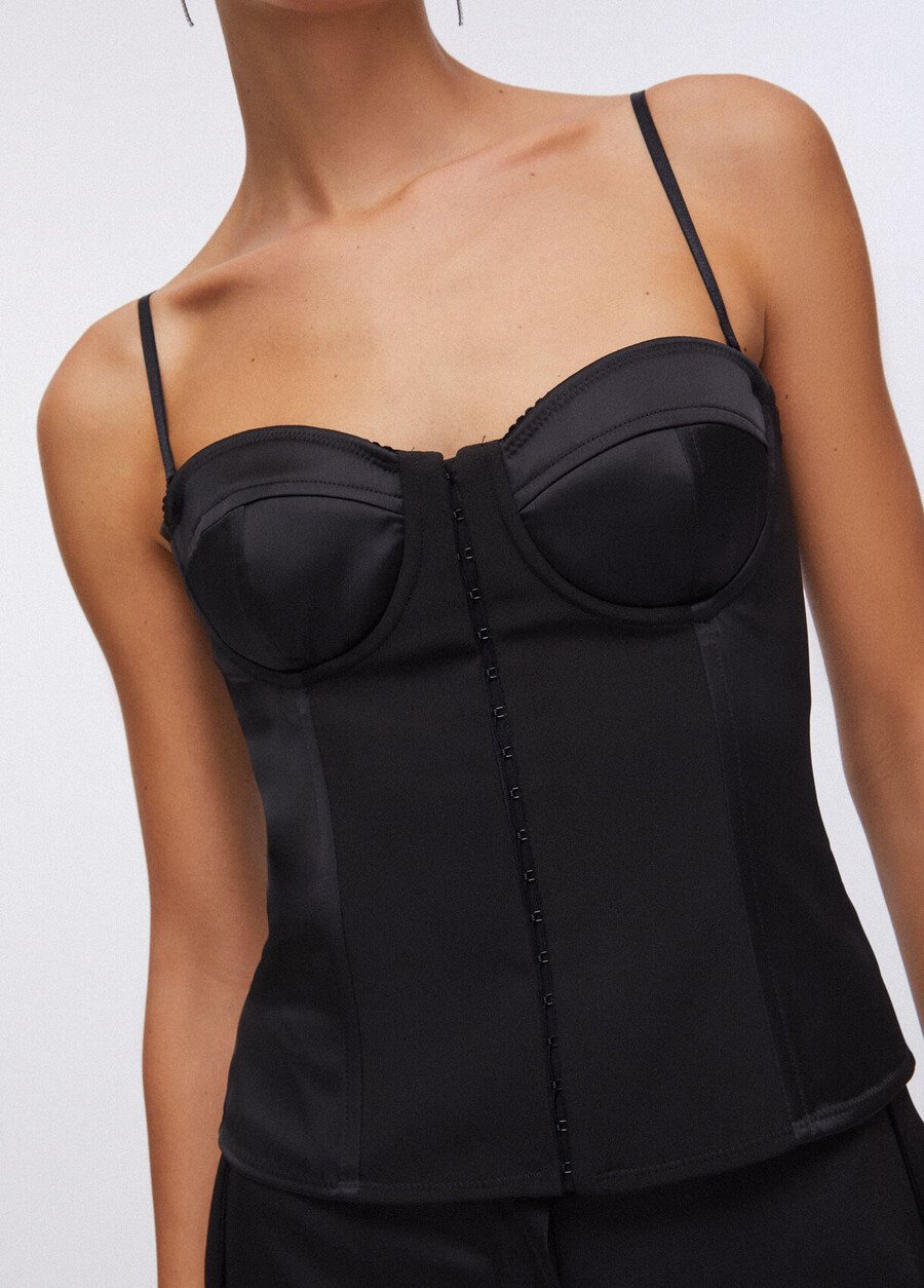 bustier en satin