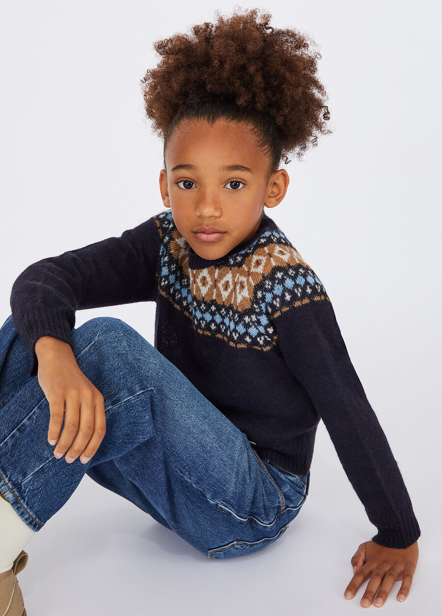 pull en jacquard mélangé alpaga