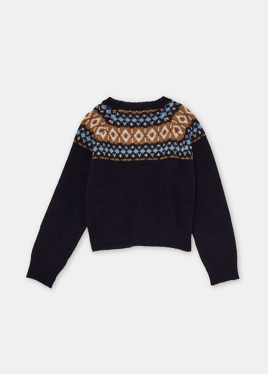 pull en jacquard mélangé alpaga