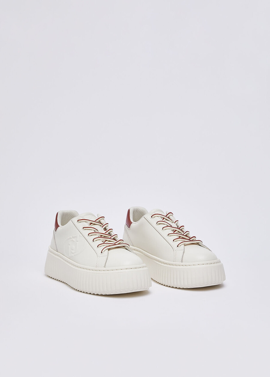 baskets en cuir avec logo maxi