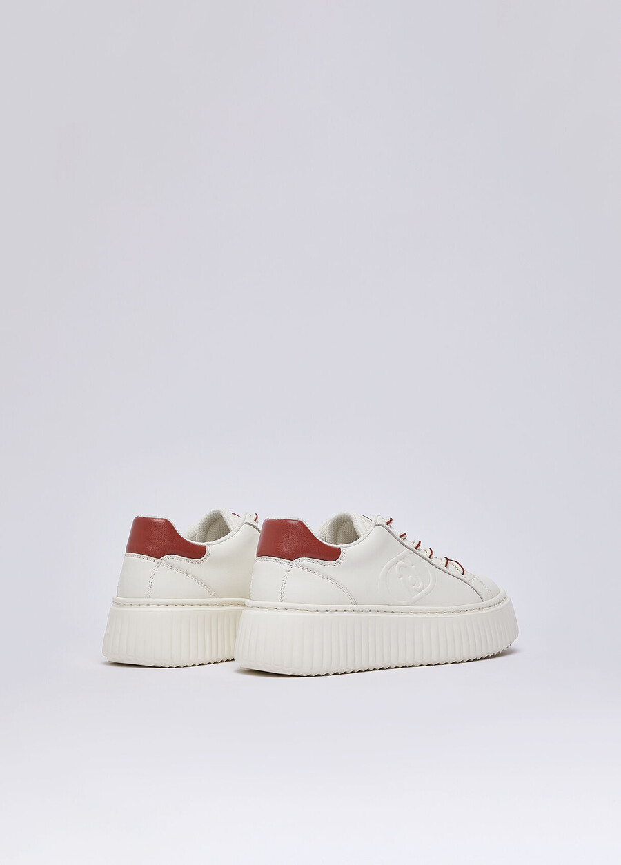 baskets en cuir avec logo maxi