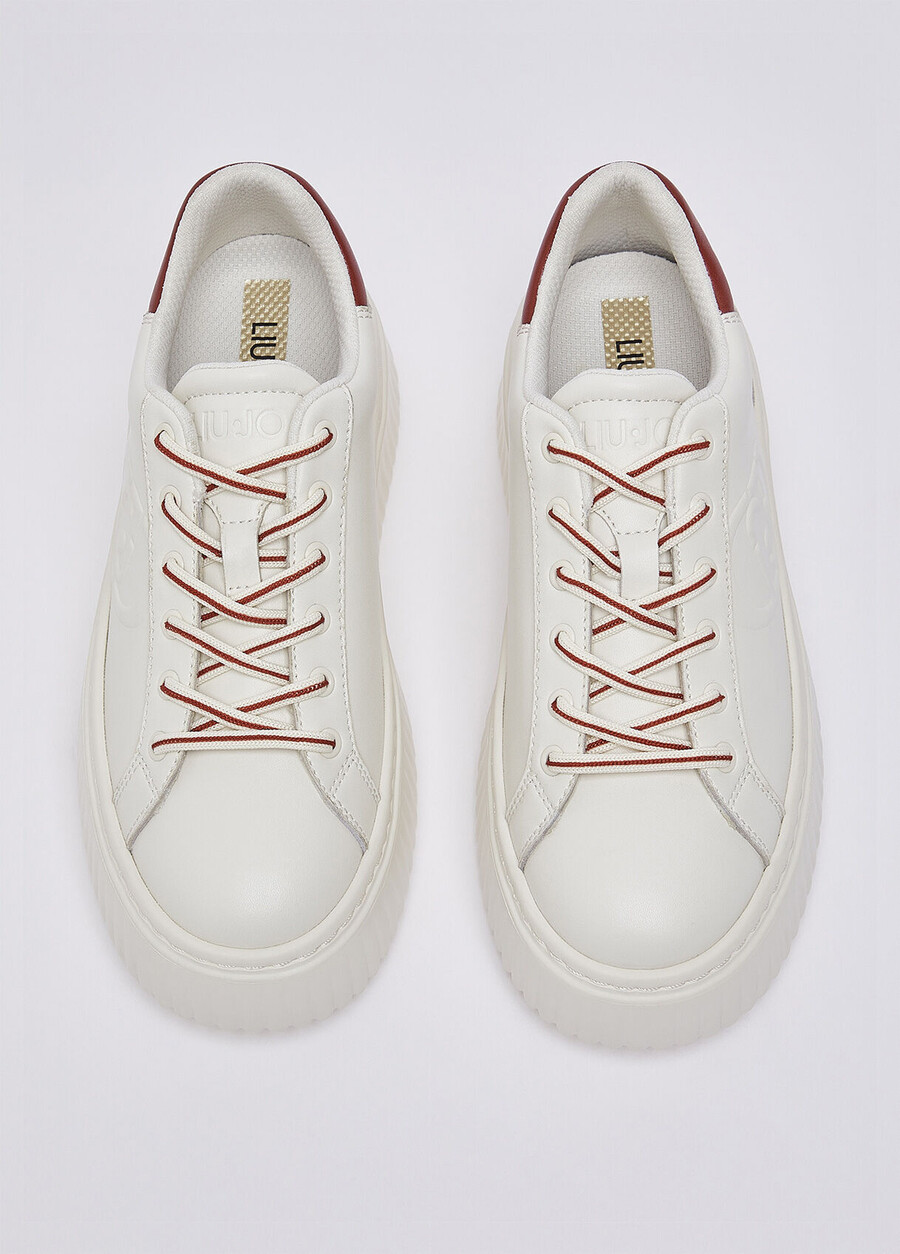 baskets en cuir avec logo maxi