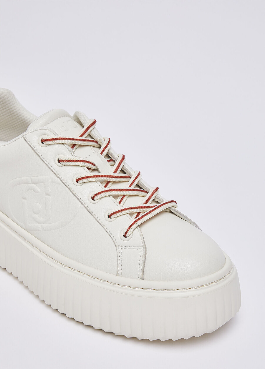 baskets en cuir avec logo maxi