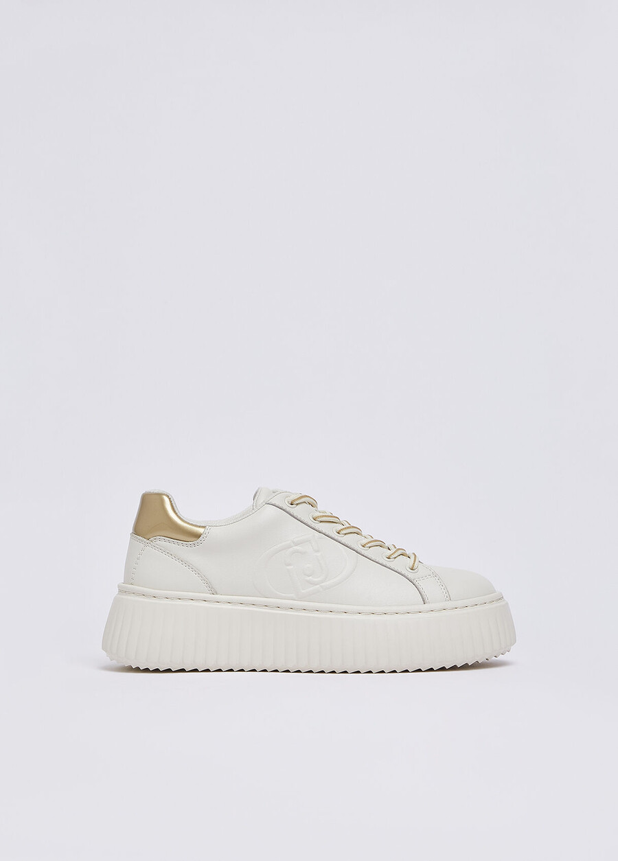 baskets en cuir avec logo maxi