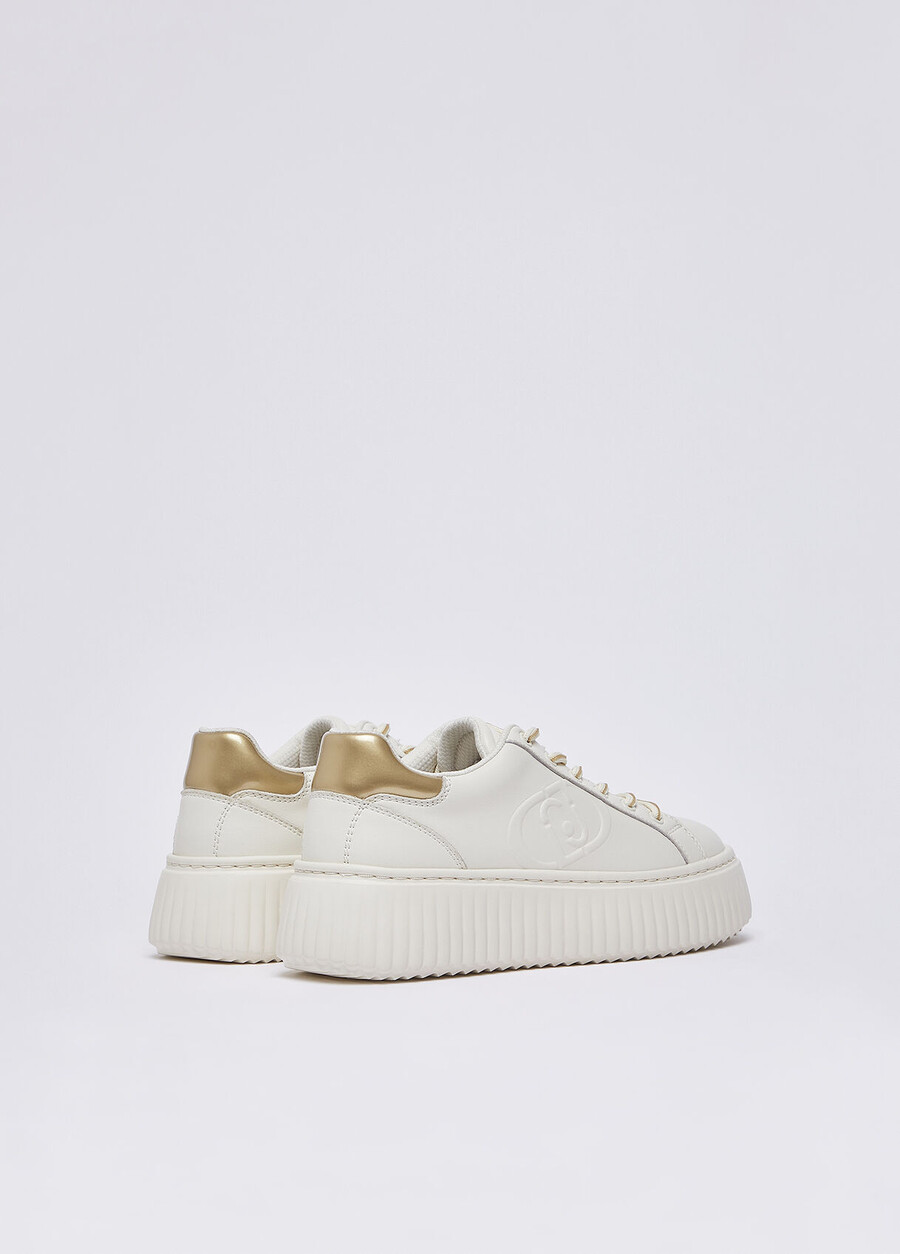 baskets en cuir avec logo maxi
