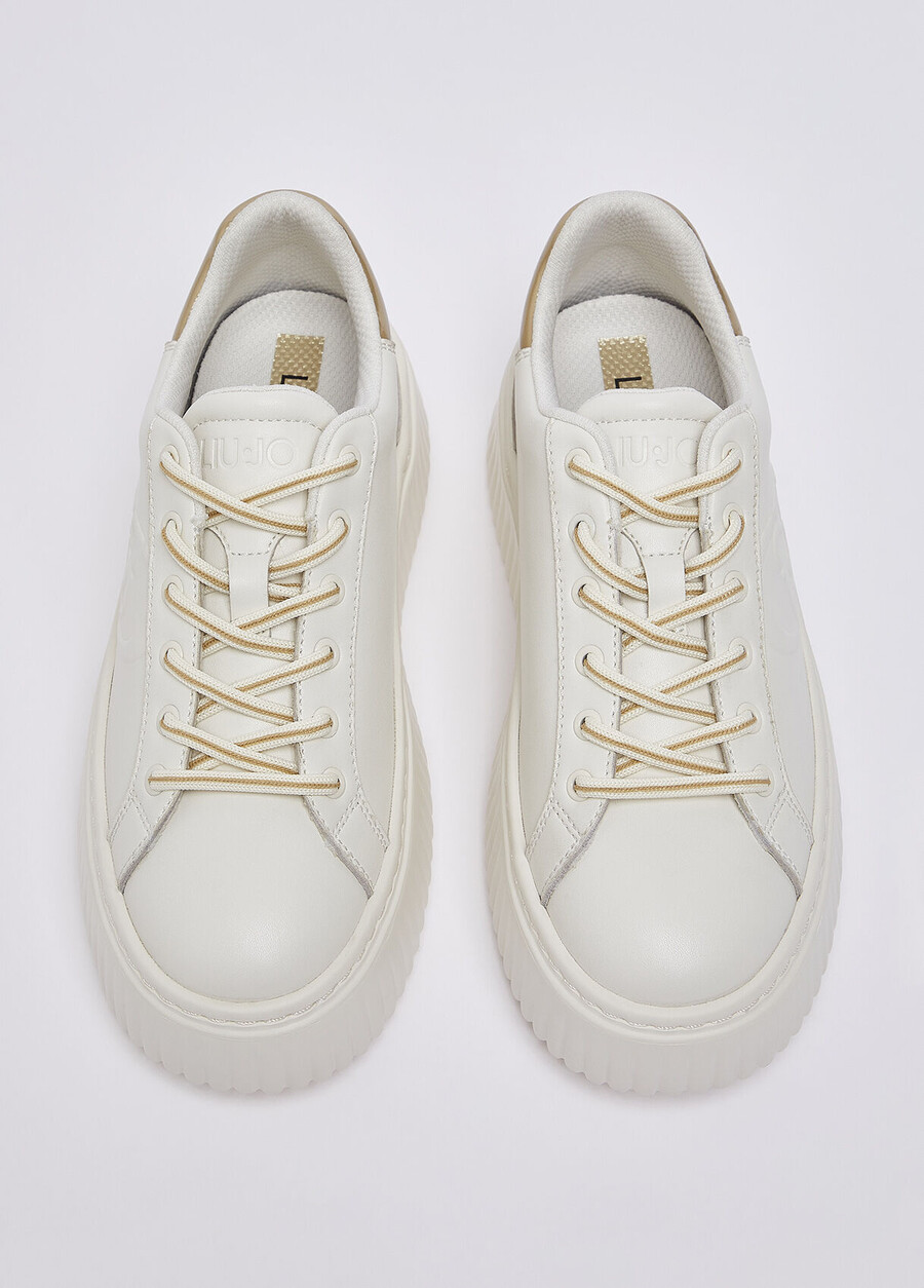 baskets en cuir avec logo maxi
