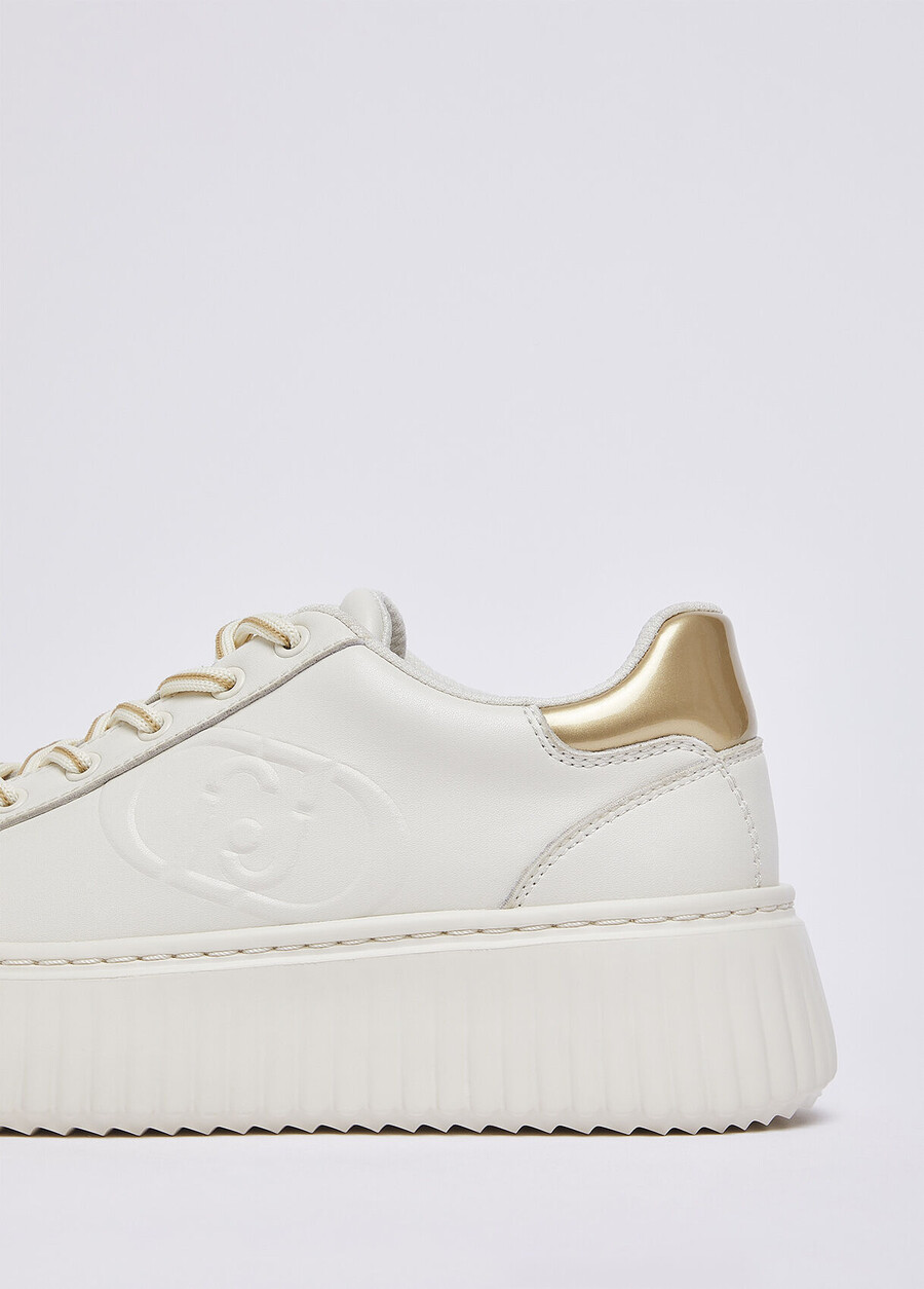 baskets en cuir avec logo maxi