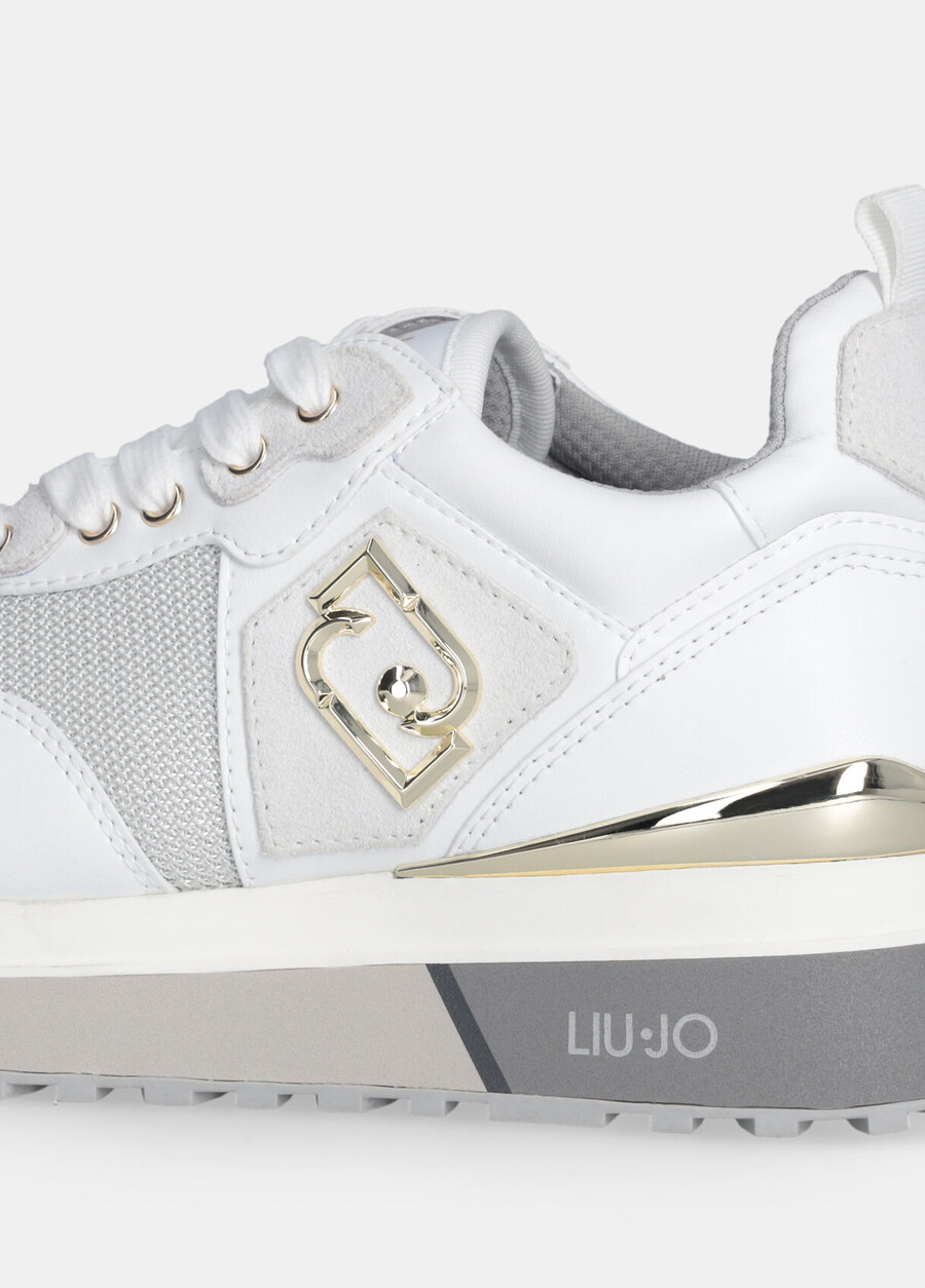 baskets en cuir et mesh