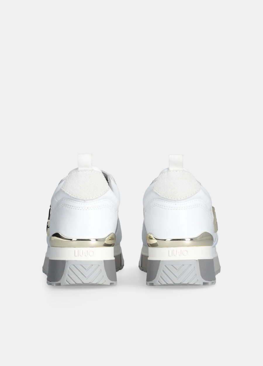 baskets en cuir et mesh