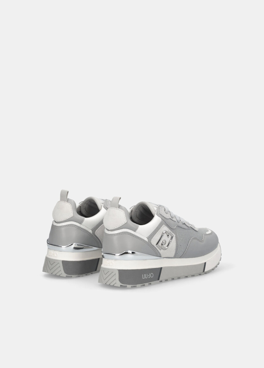 baskets en cuir et mesh