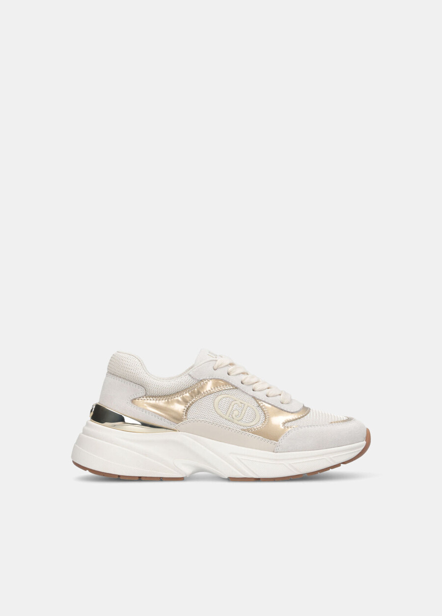 baskets en daim et mesh