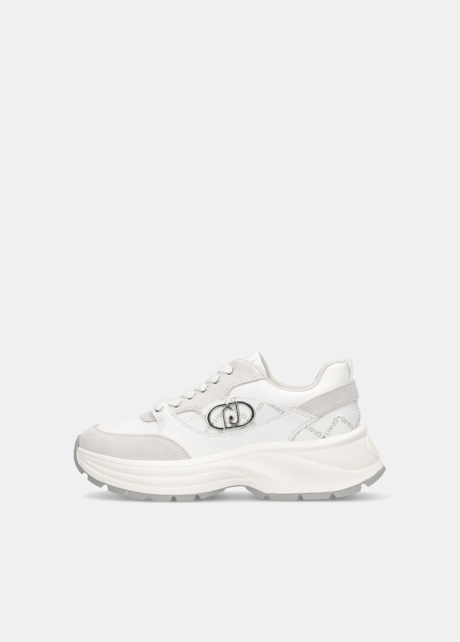 baskets en daim et cuir
