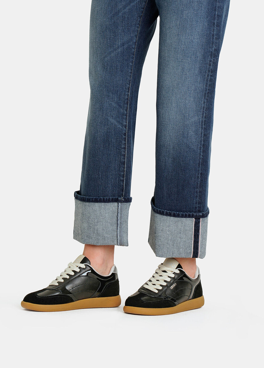 baskets en cuir