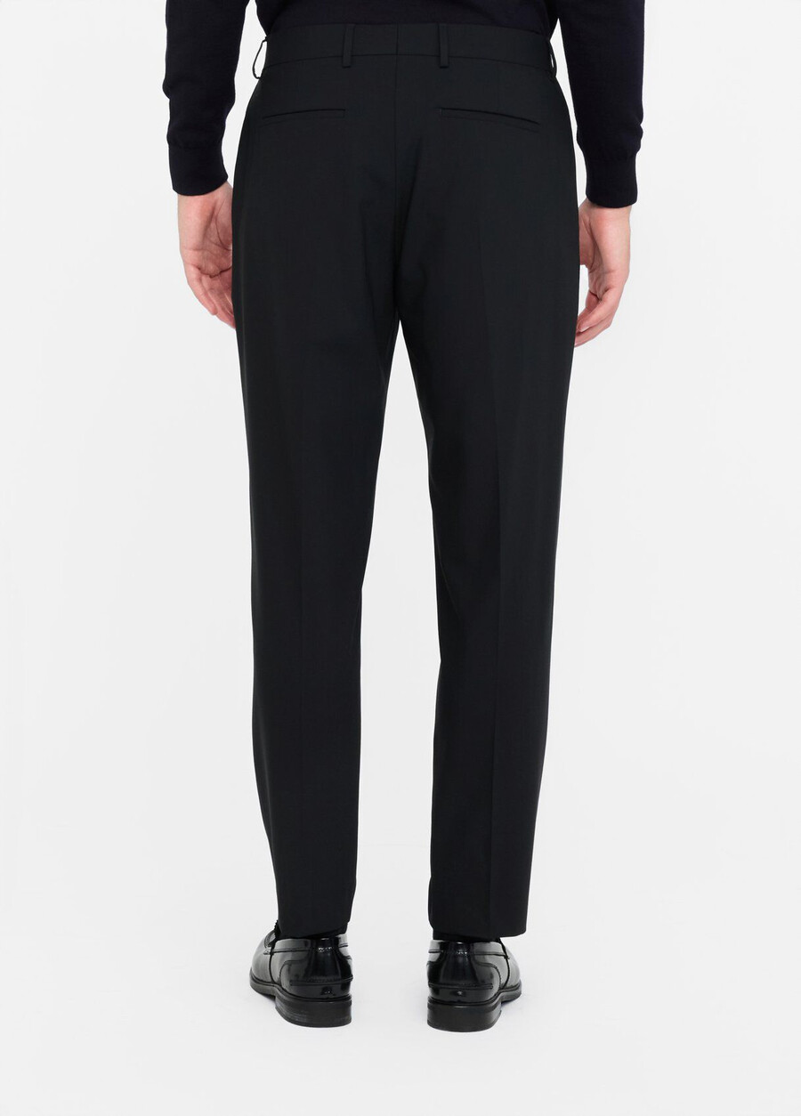 pantalon en laine à pinces