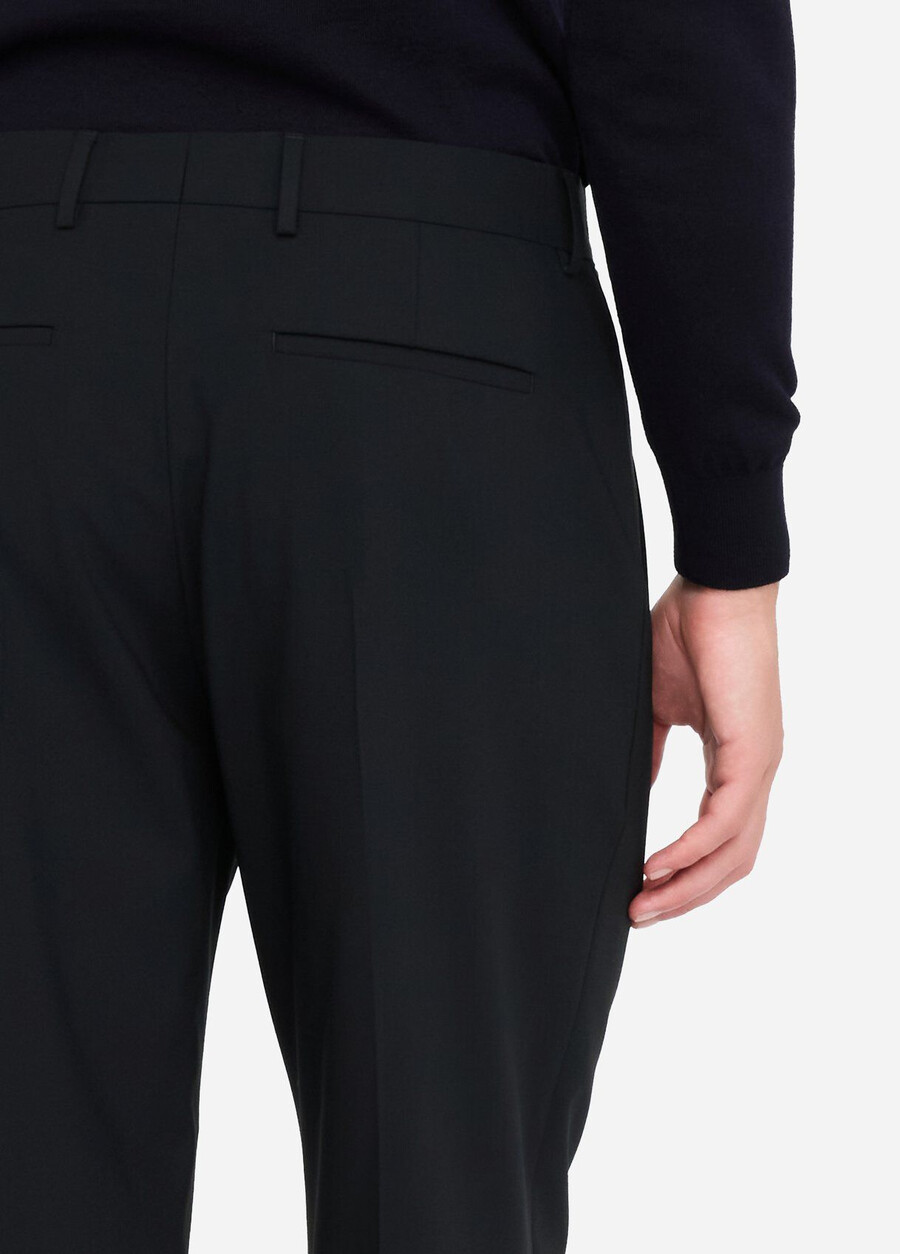 pantalon en laine à pinces
