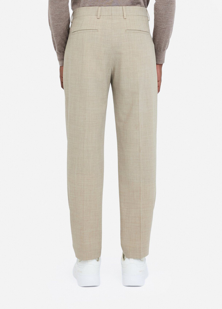 pantalon en laine à pinces