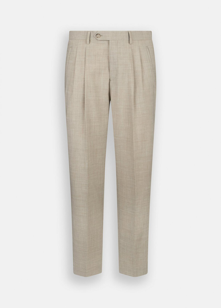 pantalon en laine à pinces