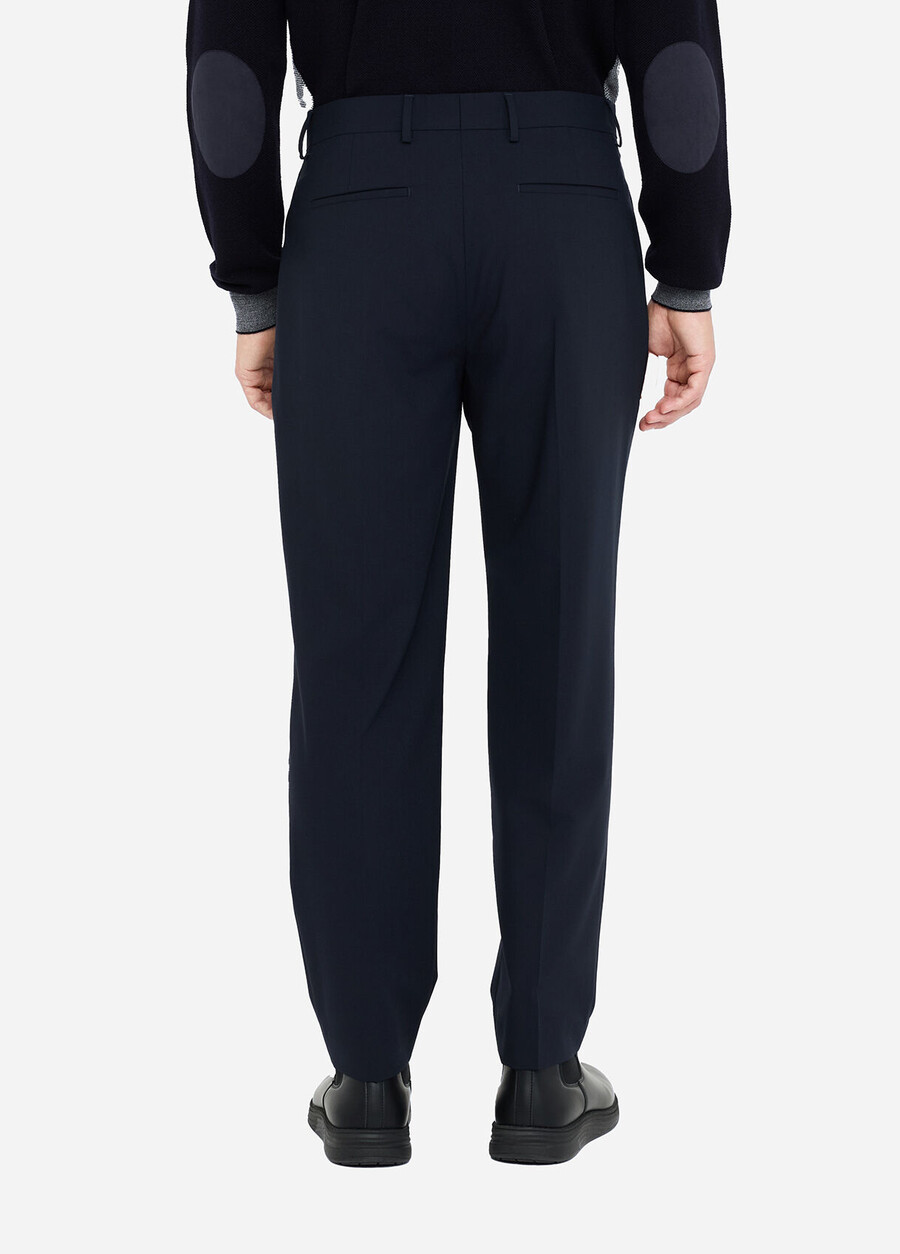 pantalon en laine à pinces