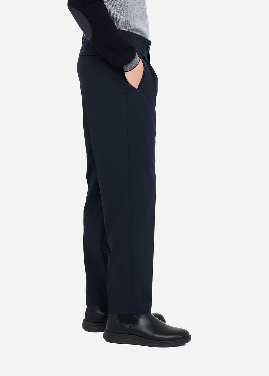 pantalon en laine à pinces