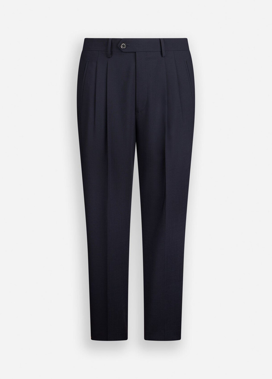pantalon en laine à pinces