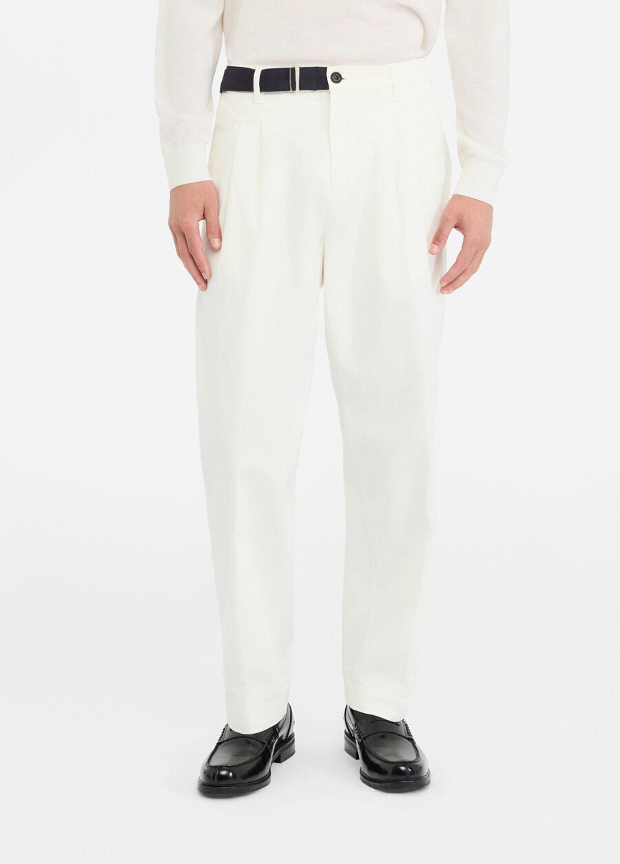 pantalon en coton avec ceinture